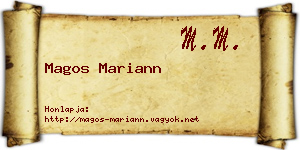 Magos Mariann névjegykártya